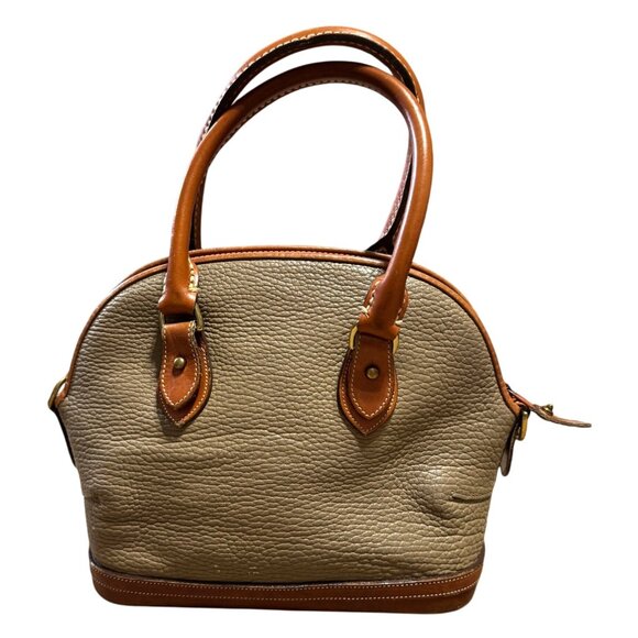 Vtg Dooney & Bourke All Weather Leather Norfolk Satchel Purse Bag w/ COA - Picture 4 of 9